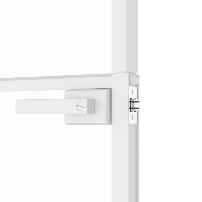 Notranja vrata bela 76x201,5 cm kaljeno steklo aluminij tanka